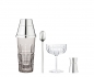 Preview: Cocktail set - shaker, 4 champagne bowls, cocktail spoon & jigger